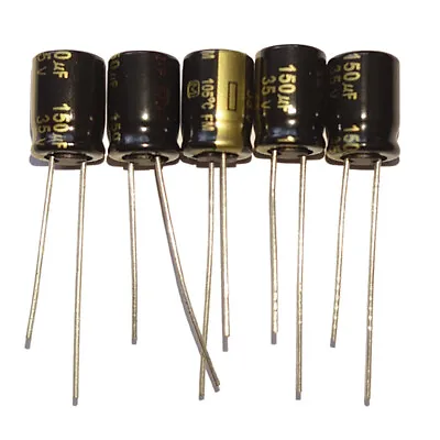 150uF 35V Low ESR Electrolytic Capacitors 105'C Panasonic Pack Of  2510 Or 20 • £3.31