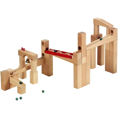 HABA Ball Track Large Basic Set - 42 Piece Wooden Marble Run (Made In Germany) • $139.99