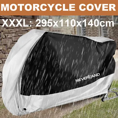 3XL Motorcycle Cover Waterproof For Winter Outside Storage Snow Rain Protection • $24.99