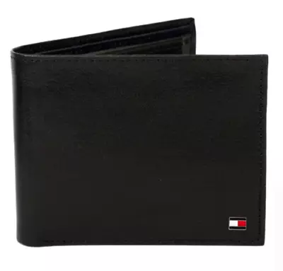 £18.70 • Buy Tommy Hilfiger Mens Premium Leather Flip Rfid Bifold Wallet Limited Offer Sale