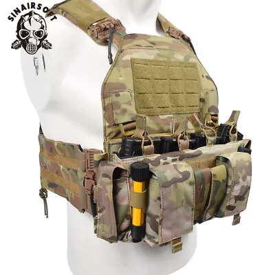 Sinairsoft Tactical Chest Rig 5.56 Magazine Pouch MAG Carrier Vest Front Panel • $49.99