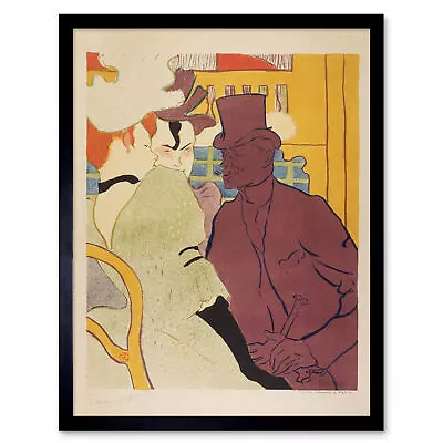 Henri De Toulouse Lautrec An Englishman At The Moulin Rouge Print Framed 12x16 • $16.99