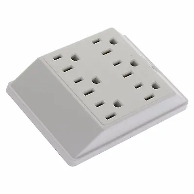 Wall Outlet Adaptor | 6 Way 125V 3 Prong Ground Power Socket Multi Plug 15A UL • $14.95