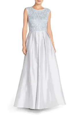 Aidan Mattox Embellished Mesh & Taffeta Ballgown (size 8) • $119.99