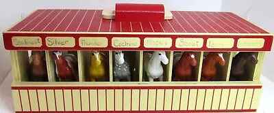Melissa And Doug Take-Along Show-Horse Stable 8 Horses Carry Case. • $18.99