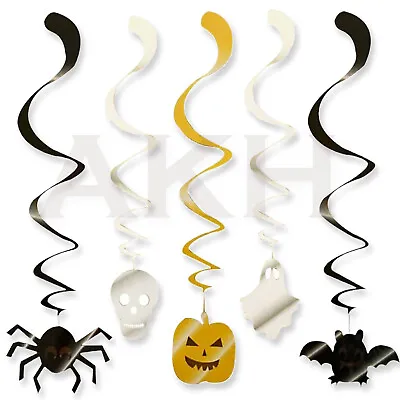 £2.99 • Buy 10 Pack Halloween Hanging Swirls Foil Decorations Ceiling Decorations Party Uk