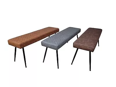 £99.99 • Buy 'ModaNuvo' Modern PU Leather Industrial Style Kitchen Dining Bench