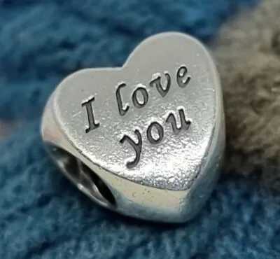 Genuine Pandora Silver I Love You Heart Charm  💕 S925 ALE  • £22
