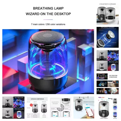 $29.95 • Buy 6D Surround 5.0 Speaker Transparent LED Speaker Portable Audio For Mobile Phone