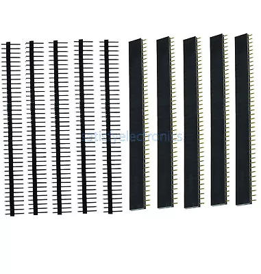 10PCS Female&Male 40pin 2.54mm Header Socket Single Row Strip PCB Connector NEW • $2.88
