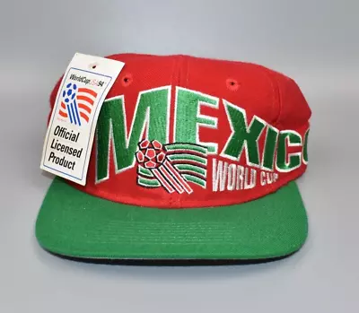 Vintage World Cup '94 Mexico Soccer Apex One Snapback Hat - *Missing Top Button • $39.95