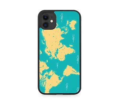 Earth Map Rubber Phone Case Cover Globe Planet World Land Mass Picture K904 • £13.90
