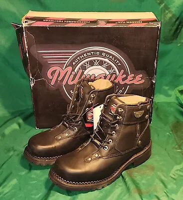 Milwaukee Motorcycle Clothing Company MB Black Outlaw Boots MB445 Men's Sz 13EEE • $69.99