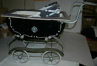 Vintage Metal XIV Kent Baby Buggy Stroller Carriage Doll • $69.99