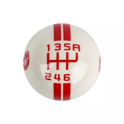 For Ford Mustang Shelby GT500 Stick Shift Knob 6 Speed-R Lever Resin White-Red • $18.88