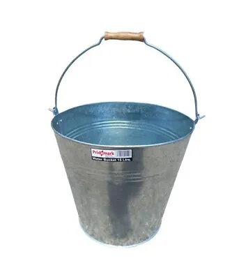 Metal Bucket Galvanised Garden Equestrian Household Water Feed Carrier Large 18L • £9.99