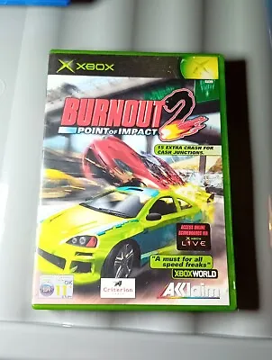 Burnout 2: Point Of Impact Original Microsoft Xbox Game (G08) • £9.99