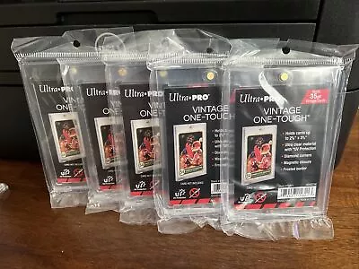 Ultra Pro VINTAGE One-Touch 35pt Point Magnetic Card Holder Lot Of 5   • $13.45