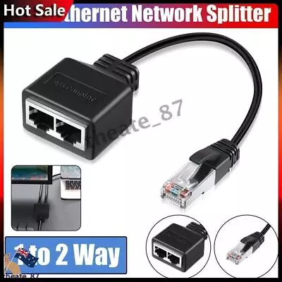 Gigabit Ethernet Splitter RJ45 LAN Ethernet Cable Splitter Cable Ethernet Socket • $11.85