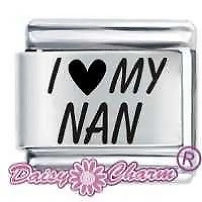 I LOVE MY NAN * Daisy CHARM For Use With 9mm Italian Modular Charm Bracelets • £4.45