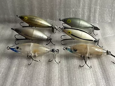 Lot Of 6 Vintage Skip Jack Topwater Fishing Lures • $9