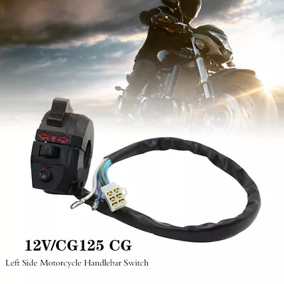 1Pc Motorcycle 7/8  Handlebar Left Side Horn Turn Signal Light Hi/Lo Beam Switch • $11.99