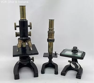 Vintage Laboratory Microscopes Bausch & Lomb Schutz A-G Cassel Dissecting • $9.99