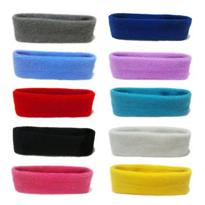 Ladies Mens Sports HairBand Stretchy Sweatband Yoga Gym Football Tennis HeadBand • £2.10