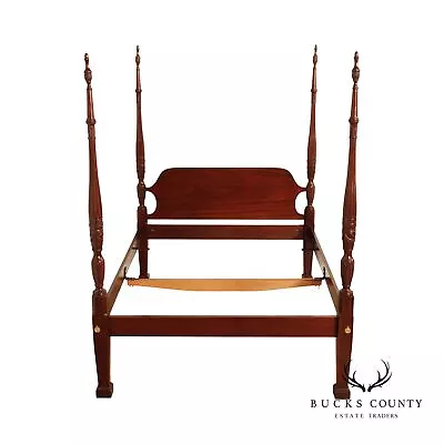 Quality Solid Mahogany Queen Size Rice Carved Poster Bed • $1695