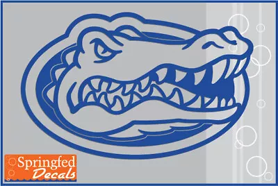 Florida Gators GATOR HEAD LOGO In ROYAL BLUE Cut Vinyl Decal UF Window Sticker • $7.95