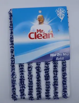 Mr Clean Blue White Wet Dry Floor Mop Refill Classic Microfiber New Machine Wash • $12.99