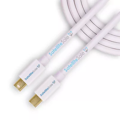 SatelliteSale Mini DisplayPort Cable Male To Male (4K/30Hz) White Cord • $6.75