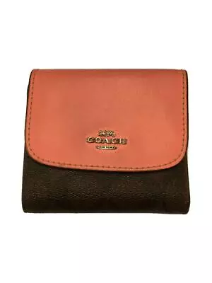 COACH 2 Fold Wallet PVC PNK Total Pattern Women 87589 • £71.06