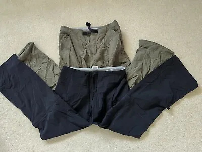 $32 • Buy Mountain Hardwear Lot Of 2 Pants Womens Size 8 Black Convertible & Olive Pants 