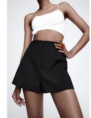 NWT Zara XS Black High Waisted Shorts L • $25