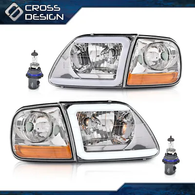 Clear LED Tube Headlights & Corner Parking Lights Fit For 97-04 F150 Expedition • $77.80