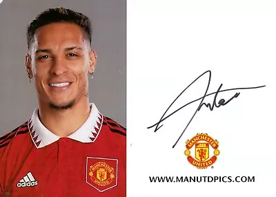 Antony Signed Manchester United Original Man Utd Club Card Genuine Autograph • £64.99