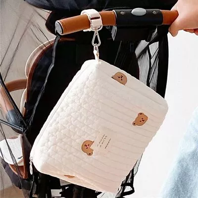 £8.99 • Buy Cute Bear Embroidery Baby Diaper Organizer Bag Storage Changing Nappy Carry Bags