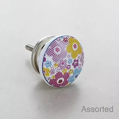 £0.99 • Buy Colourful Flowers Ceramic Door Knobs