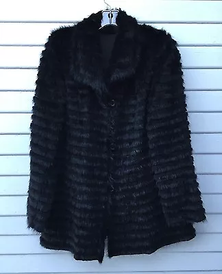 MAXIMILIAN For BLOOMINGDALES Black MINK RABBIT Reversible Jacket Sz M/L • $374.99