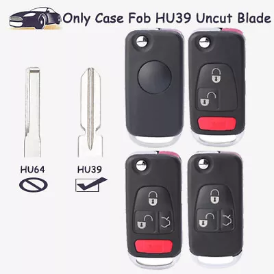 Flip Remote Key Case Shell Fob 1 3 4 Button HU39 Uncut Blade For Mercedes-Benz • $8.90