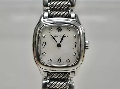 David Yurman Mother Of Pearl Diamond Dial Stainless Steel Watch T304-XSST • $779.99