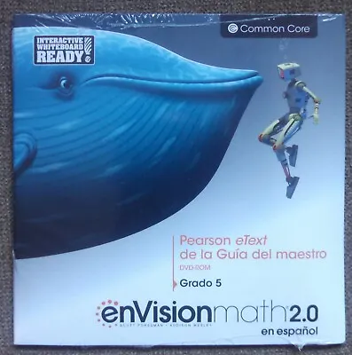 EnVision Math 2.0 Grade 5 Teacher EText Spanish CD Rom Espanol 9780328869626 • $276.25