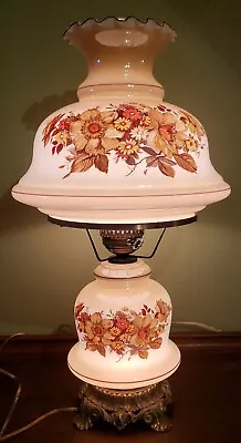 26 H Loevsky & Loevsky L&L WMC C.1971 Large Table Lamp GWTW Hand Painted Floral • $285