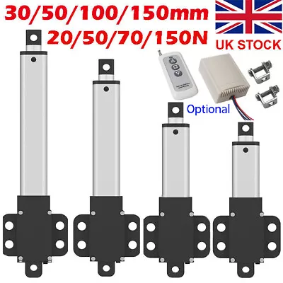 150N 30mm 50mm 100mm 150mm Micro Mini Linear Actuator Stroke Fast Speed DC 12V • £13.79