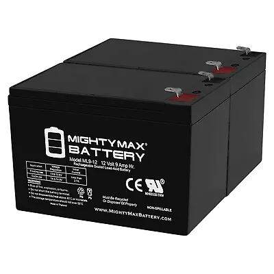 Mighty Max 12V 9Ah SLA Battery Replacement For Razor Dirt Quad Mini-ATV - 2 Pack • $44.99