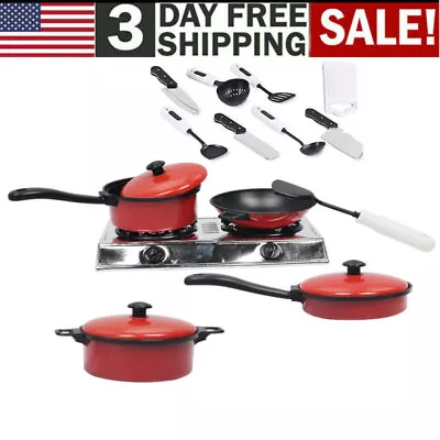 $11.73 • Buy 13PCS Kitchen Toys Play Set For Girls Boys Pans Pots Dishes Cookware Supplies US