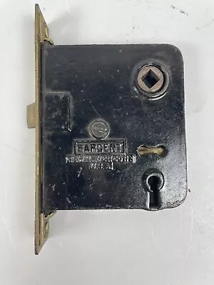 Antique Sargent Heavy Duty Easy Spring Mortise Lock Brass & Cast Iron * No Key * • $30