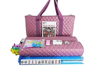 C&H Solutions American Mahjong SetMahjong Tiles SetPink PU Carrying Bag • $68.99