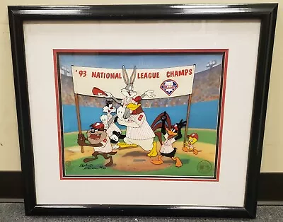 1993 MLB PHILADELPHIA PHILLIES CHAMPS SIGNED CHARLES McKIMSON ART CEL SP #/125 • $499.99